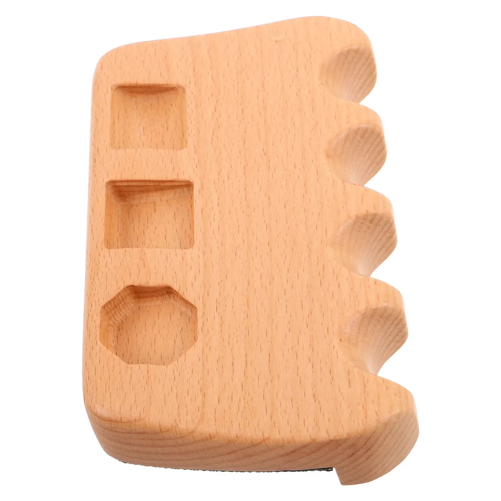 Portastecche da Biliardo in Legno Naturale, Supporto Stabile Antiscivolo per 4 Stecche, per Intrattenimento Domestico o Biliardo Commerciale