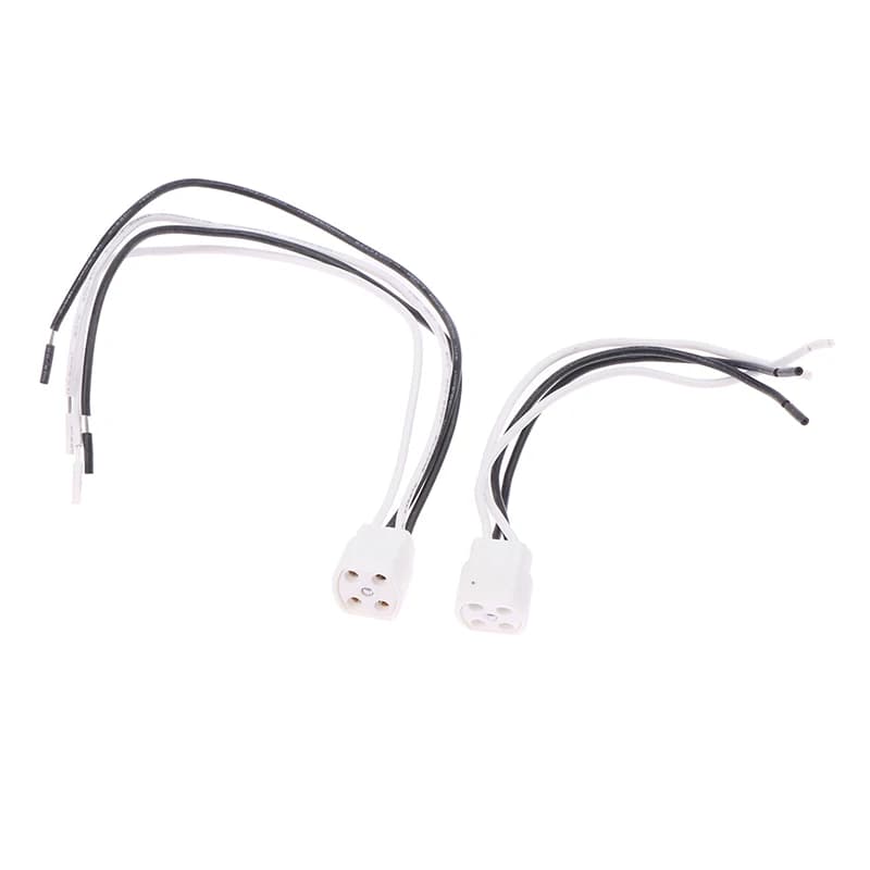 G10Q Lamp Holder With 15/25cm Long Cable Ring Lamp Plug 4pins Lamp Base Insulating Tube Ultraviolet Light Lamp Base