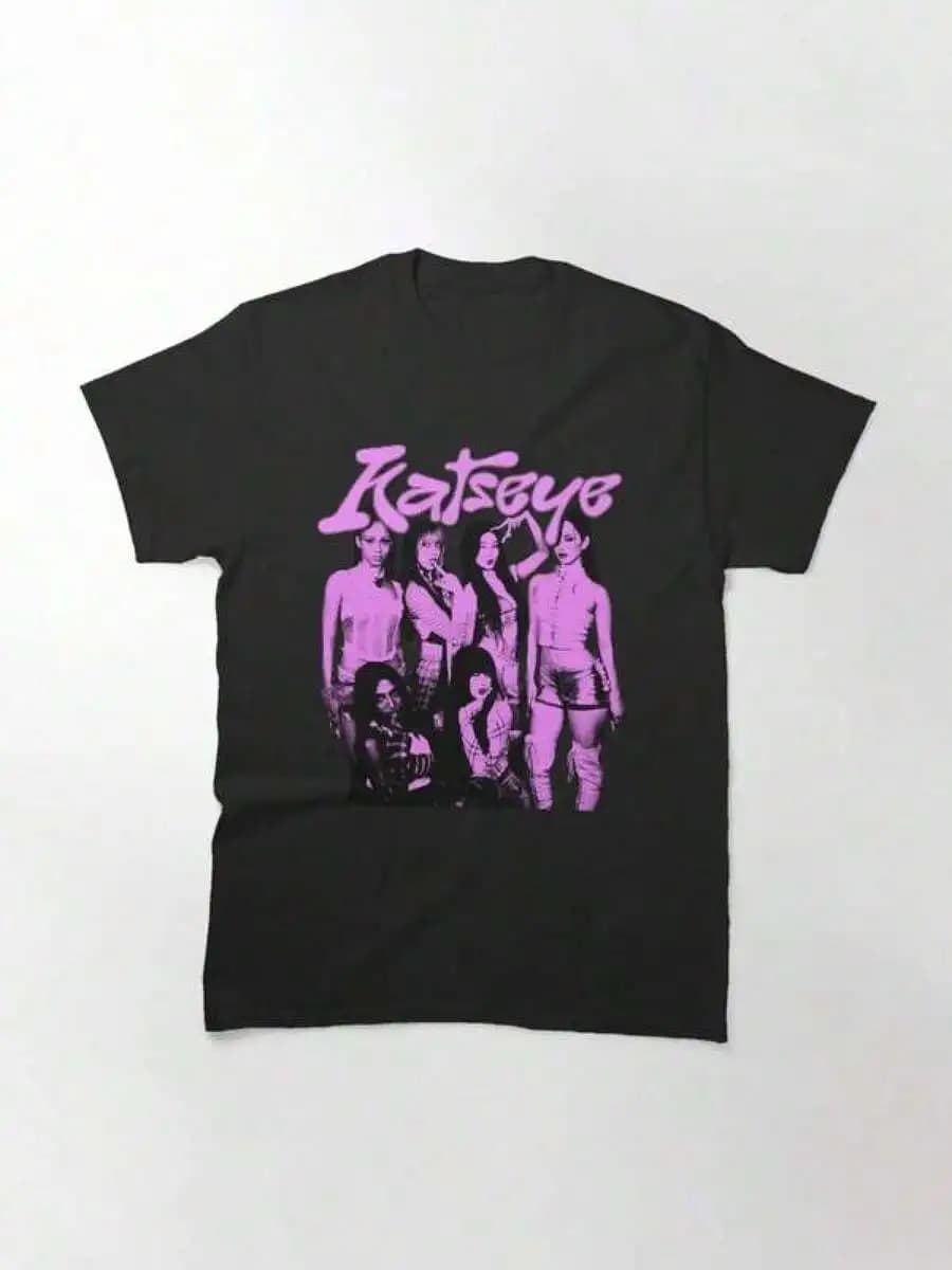 T-shirt da donna Katseye Members, per famiglie, ragazzi e ragazze, uomini e donne, t-shirt in cotone 100%