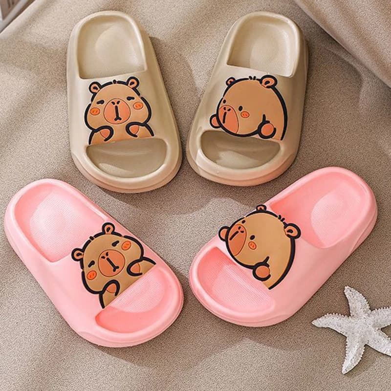 Pantofole per Bambini, Ciabatte Carine a Forma di Capibara per Ragazzi, Pantofole Estive Antiscivolo con Suola Morbida per Bagno
