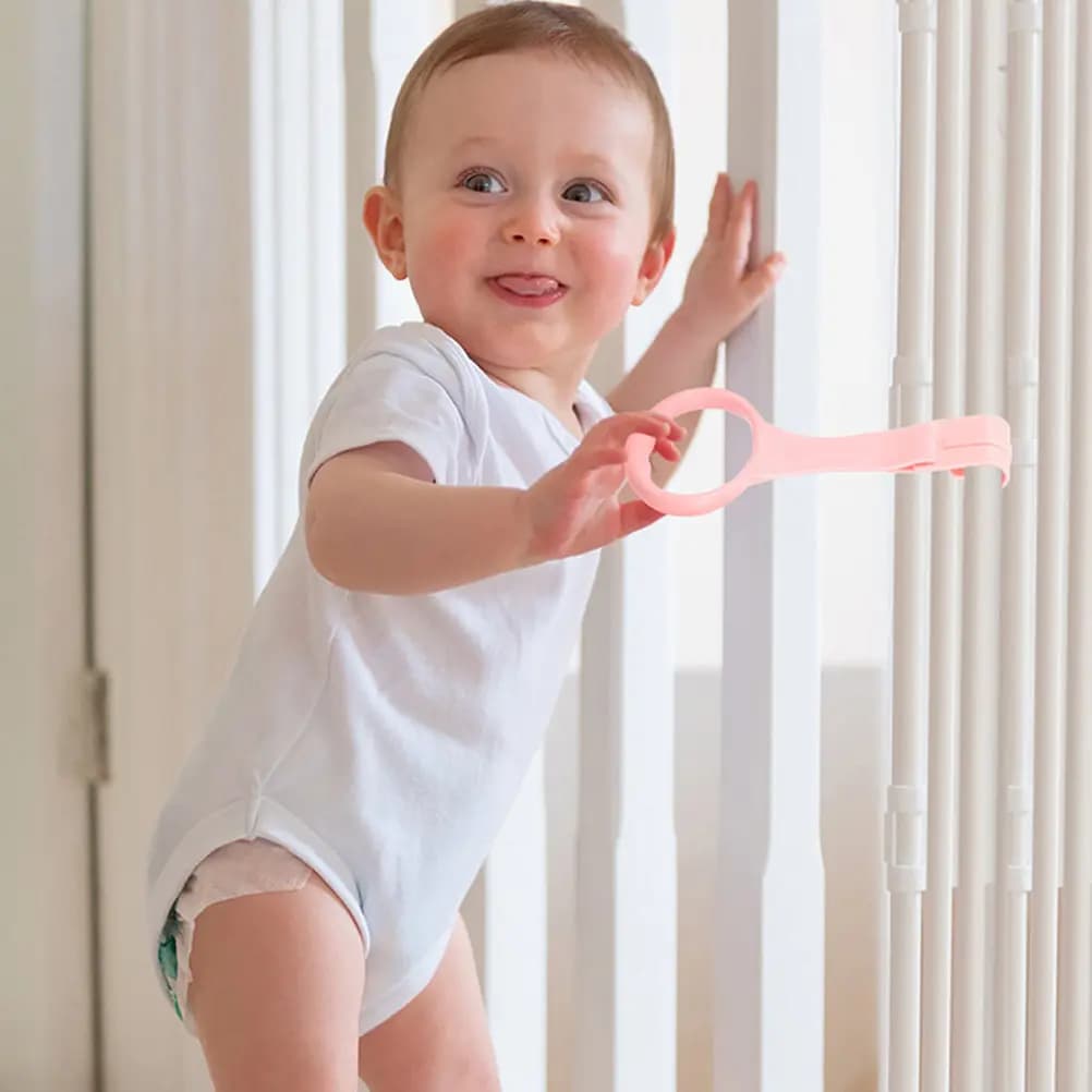 6 Pezzi Anelli di Supporto per Culla, Strumento di Aiuto per Imparare a Camminare, Materiale PP Sicuro, Impugnatura Comoda per Bambini, Barra di Supporto per Imparare a Sollevarsi