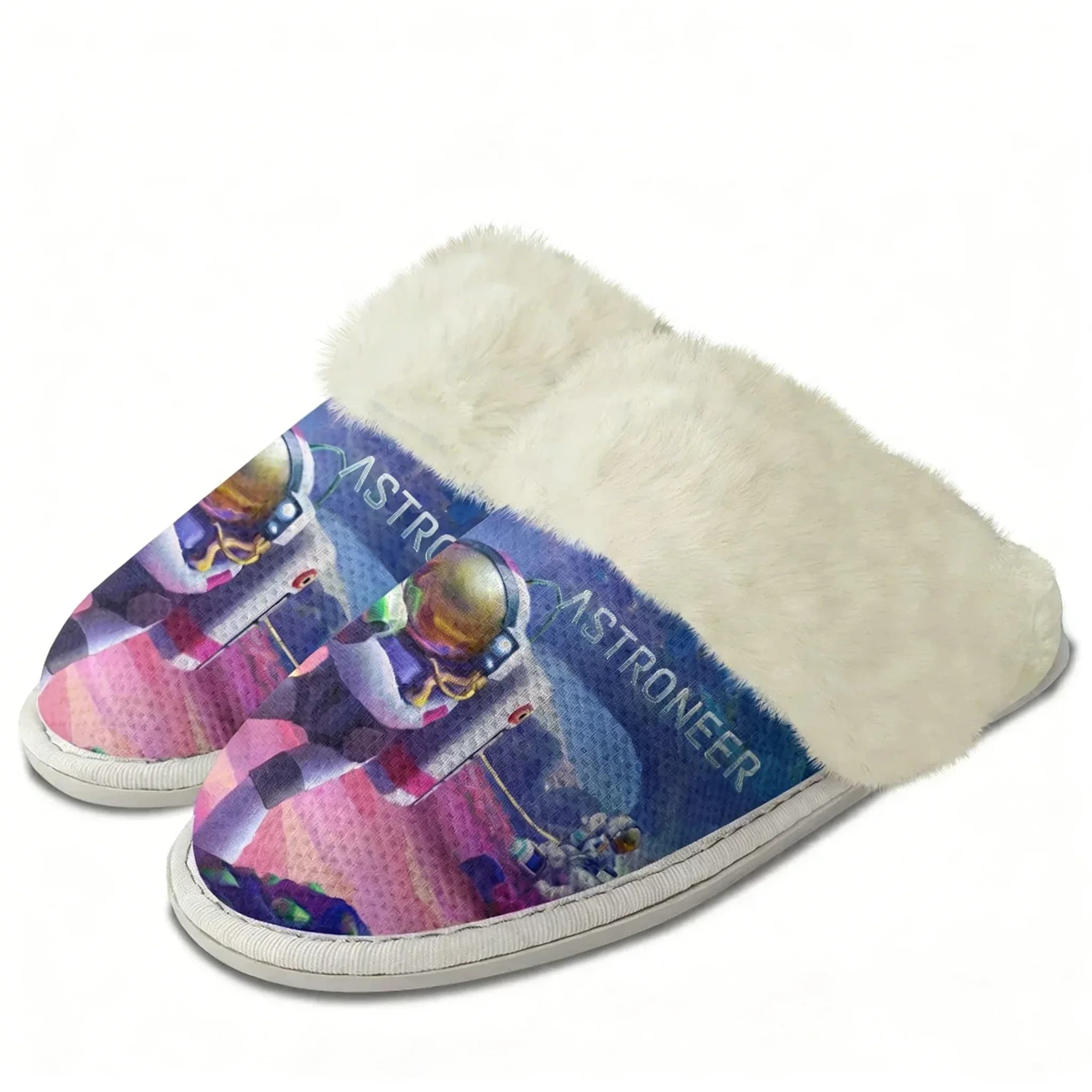 Astroneer Plush Slippers Keep Warm Shoes Mens Womens Home Cotton Bedroom Customized Thermal Lightweight Slipper DIY