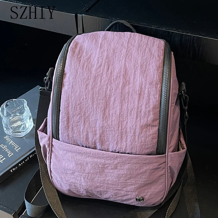 Zaino da donna con schienale morbido alla moda Borsa da viaggio in stoffa di design Zaino da lavoro per il tempo libero da ufficio Tasca scolastica per ragazze Nuove borse Para Mujer