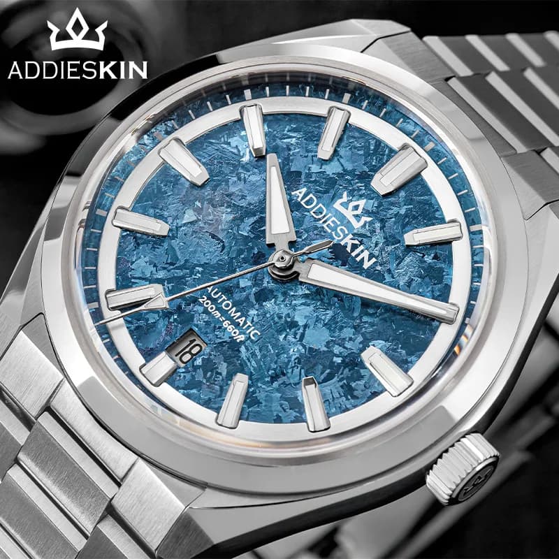 ADDIESDIVE Orologio di Lusso con Quadrante in Titanio e Vetro Zaffiro, Movimento Meccanico Automatico 9015, Impermeabile fino a 200m, Orologio Subacqueo da Uomo, Nuovo Modello K006