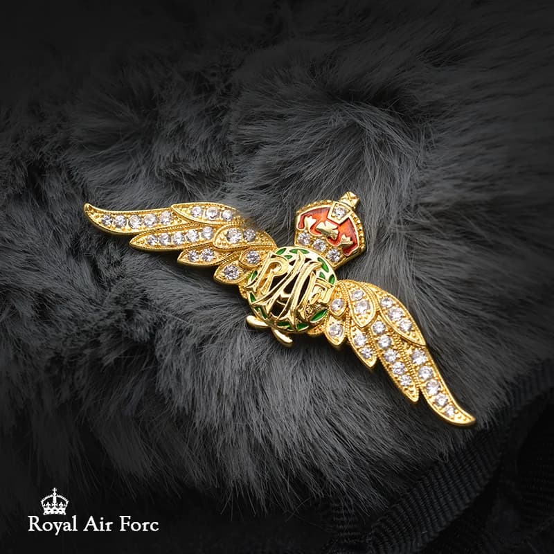 Regno unito RAF Royal Air Force Pilot Medal per Cap abbigliamento zaino decorazione metallo rame UK spilla con diamanti