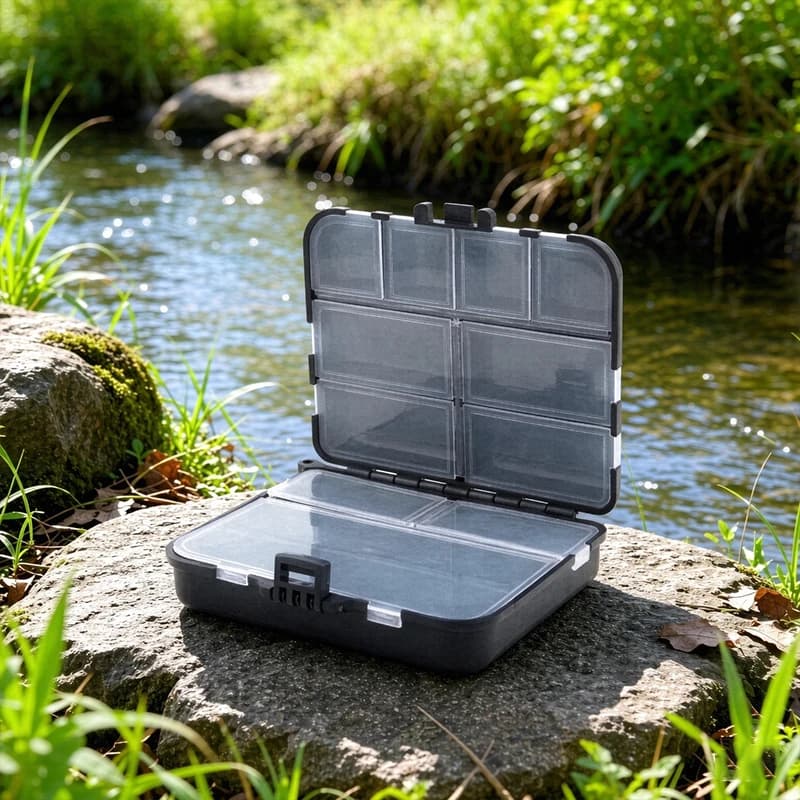 Double Sided Fishing Storage Box Multifunctional Fishing Gear Organizer Portable Case for Bait Hooks and Carp Luya Fishing