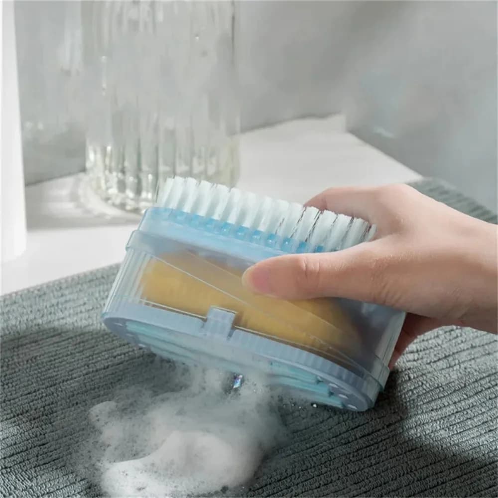 Sprinkler box with roller brush, creates a rich foam to wash, anti-slip drainable dishes and hand-washed tool, multifunctional