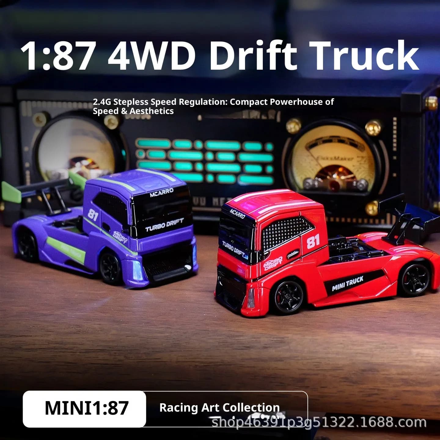 Hot MICALOT MC081 1:87 Mini RC Auto 4WD Elettrico Drift Truck Veicolo di Controllo Remoto Off Road Giocattoli Ragazzi Regali di Festival