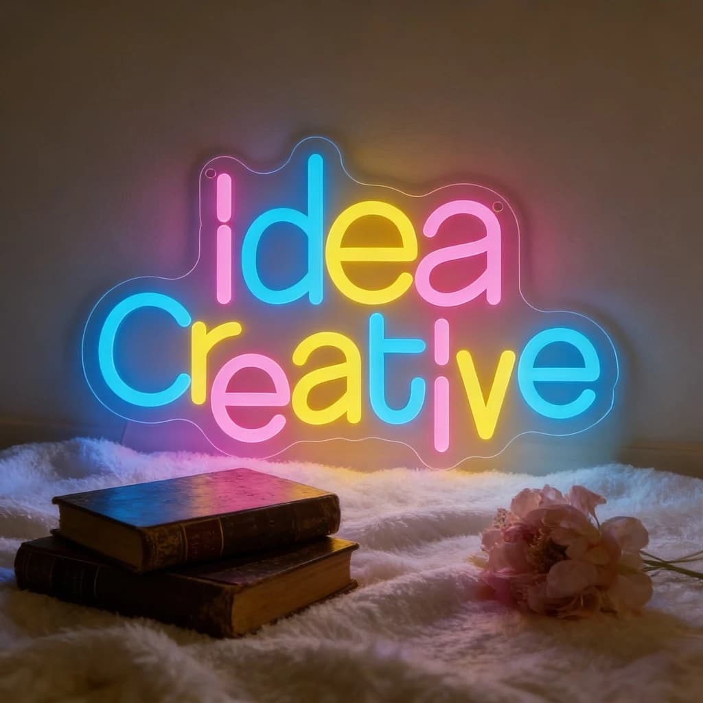 Insegna LED al Neon Creativa con Colori Sfumati, Arte Murale per Casa, Studio, Camera da Letto, Regalo Ispirazionale, Illuminazione Romantica