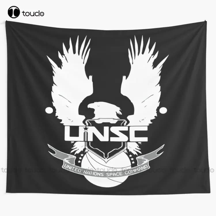 Unsc Logo Graphic T Shirt War Scifi Future Tapestry Movie Tapestry Blanket Tapestry Bedroom Bedspread Decoration Wall Covering