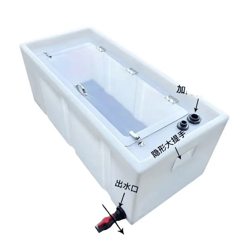 Carrello multiuso da pesca all-in-one: scatola per pesci vivi isolata, dispositivo di raffreddamento per esche e porta attrezzatura con coperchio ribaltabile sigillato