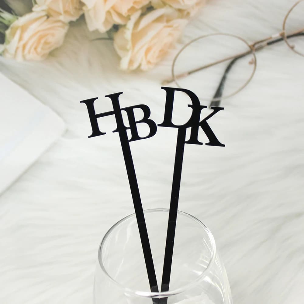 12/30/50/80 pz personalizzato nome della bevanda agitatori Swizzle Sticks Cocktail Party Bar Stir Sticks Wedding Party Drink Sticks JBB11