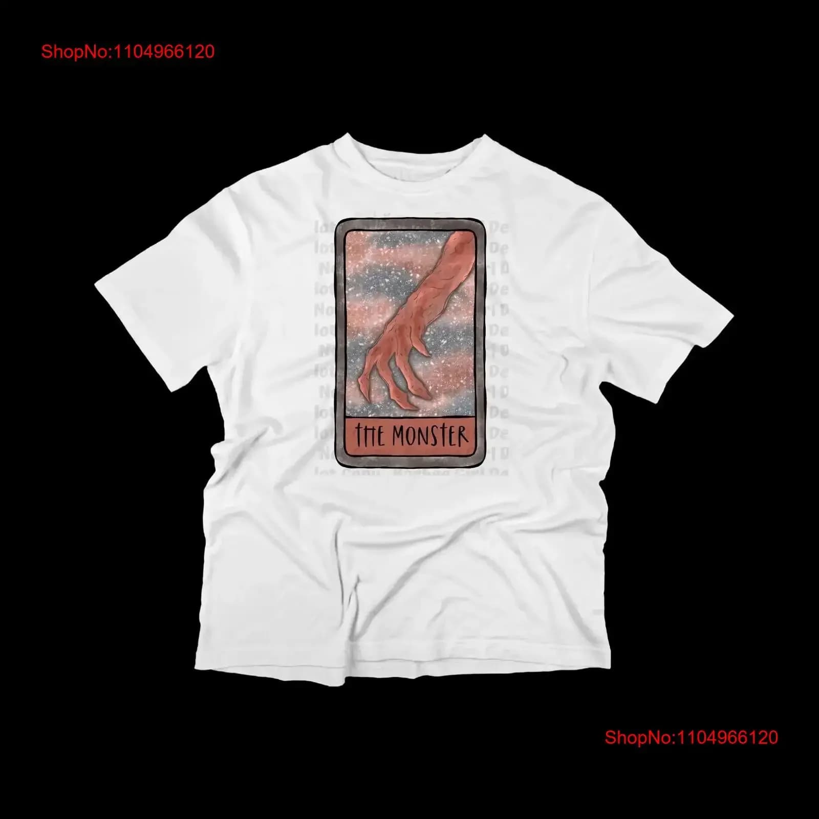 Maglietta per adulti Carta dei tarocchi dal design ispirato al ST Il mostro vintage Moda lavata Leggermente homme Grafica morbida e confortevole Unisex