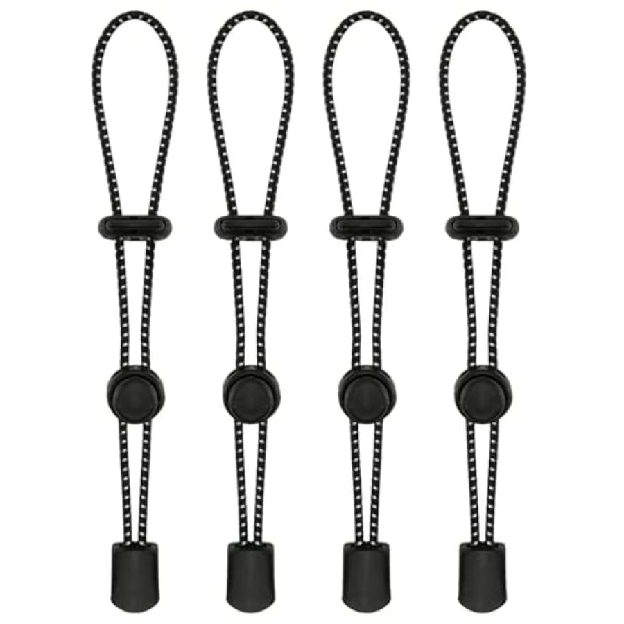 4pcs Climbing Stick Holder, Hiking Trekking Pole Backpack Bungee Straps, Adjustable Elastic Cord Ropes Lanyard Fixing Buckle fo
