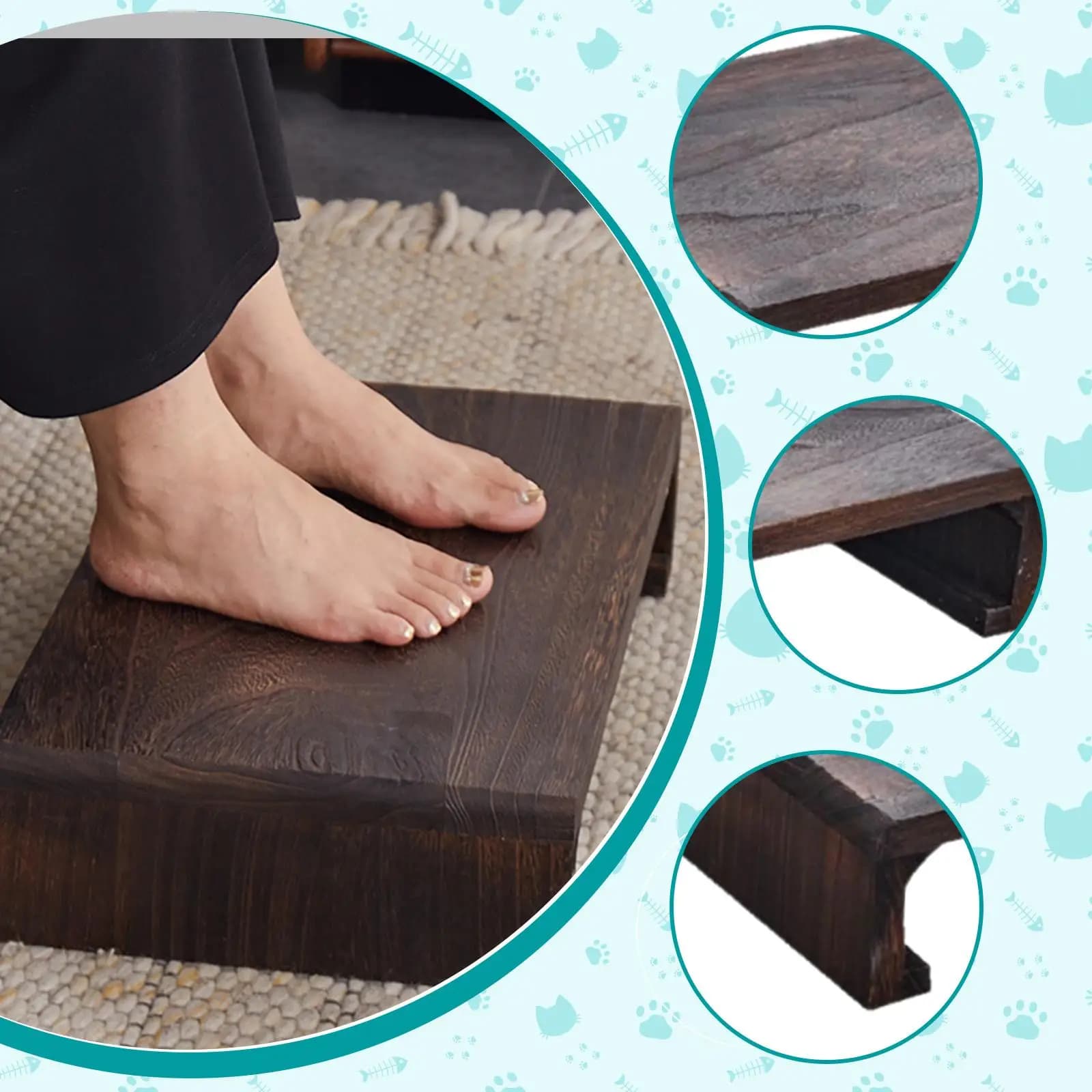 Sgabello basso in legno salvaspazio pratico creativo versatile elegante poggiapiedi sgabello per la casa camera da letto divano scrivania da ufficio