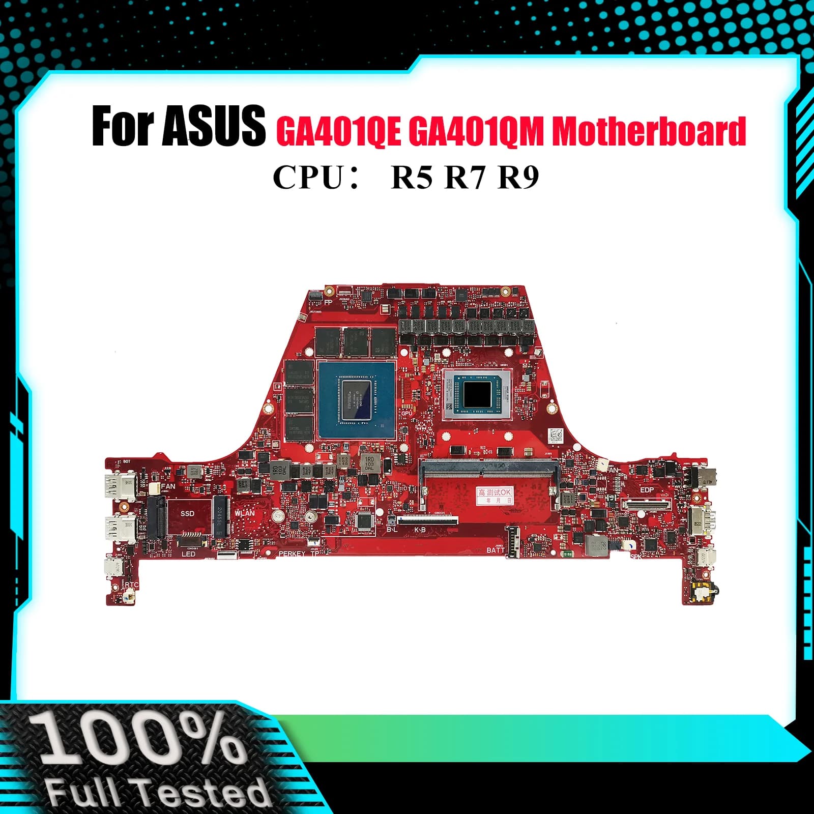 GA401QM Scheda Madre Del Computer Portatile Per ASUS ROG Zephyrus G14 GA401QE GA401QM GA401Q Scheda Madre Del Notebook Con R5 R7 R9 CPU 116% test OK