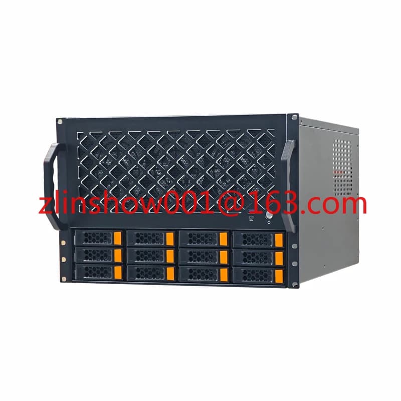 Supporto per custodia Nas da 12 dischi Server di archiviazione aziendale per montaggio su rack da tavolo a 360 file fredde