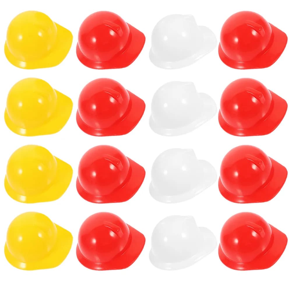 30 Pezzi Mini Caschi di Sicurezza in Plastica per Animali Domestici, Decorazione Torte, Cappelli di Sicurezza Creativi in Miniatura Resistenti all'Usura