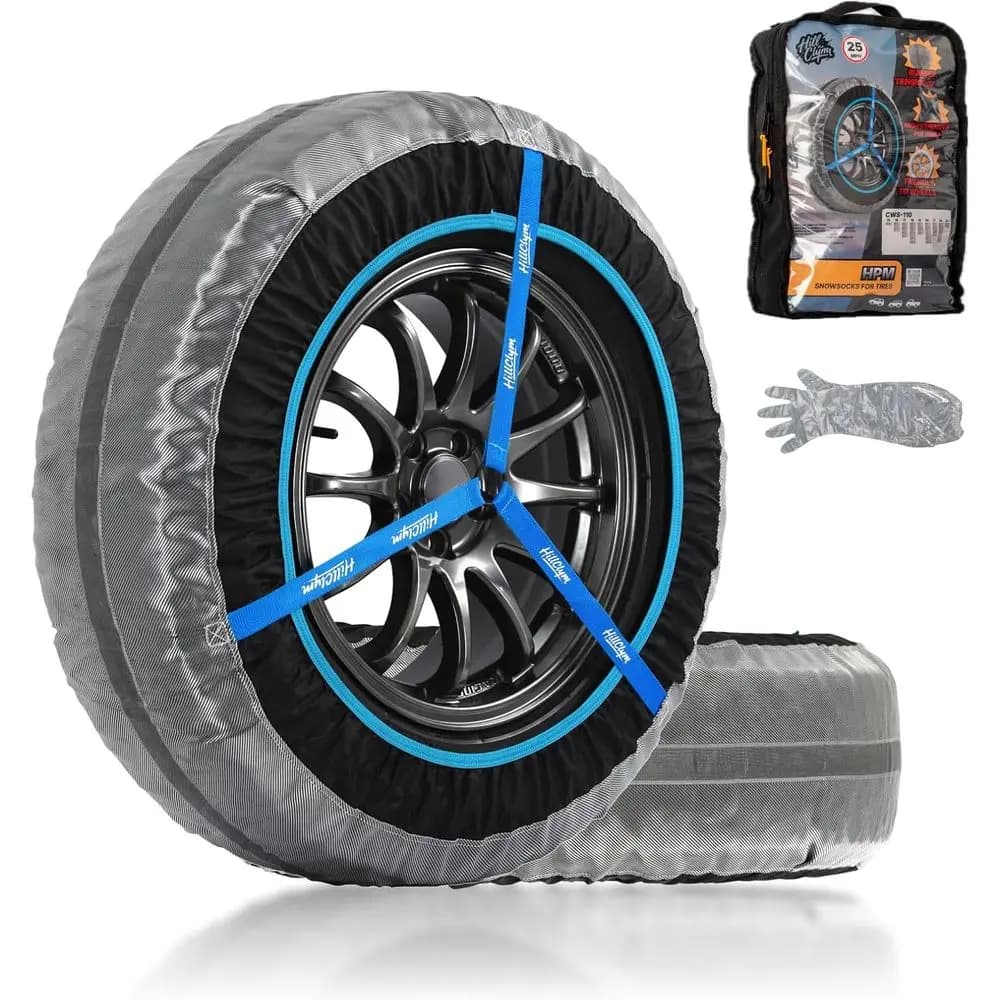 Calzini da neve per pneumatici, calzini elastici per pneumatici per auto passeggeri, pickup, SUV e camion leggeri, alternativa per catena da neve per pneumatici, Sn