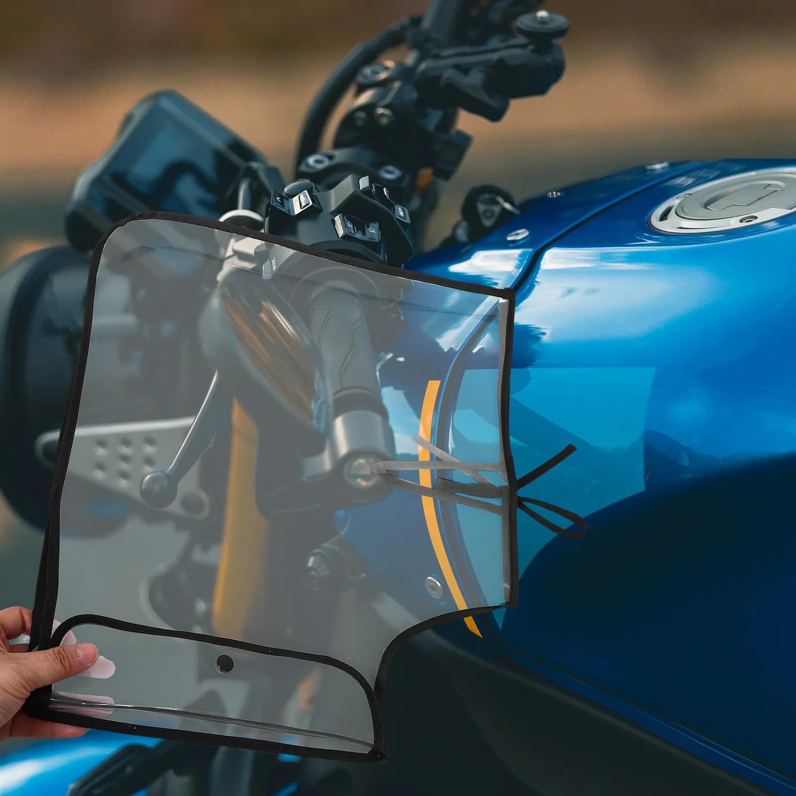 1 Paio di Coprimanopole per Moto, Guanti Oversize Antivento e Impermeabili, Protezione per Manubrio