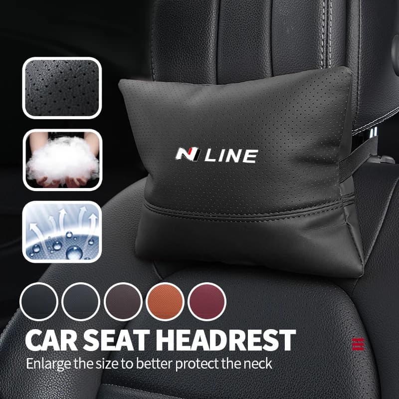 Car Rest Headrest Support Seat Lumbar Cushion Soft Neck Pillow For Hyundai N Line i20 i30 Sonata Tucson Azera Elantra Veloster