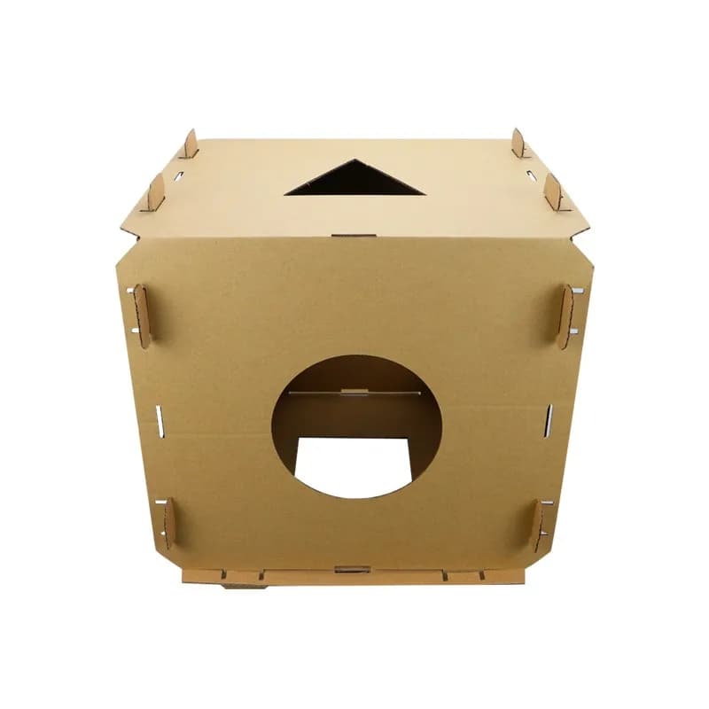 Scatola per lettiera per gatti ondulata Scatola portatile per cuccioli di gatto resistente all'usura Tiragraffi per gatti divertente e ondulato