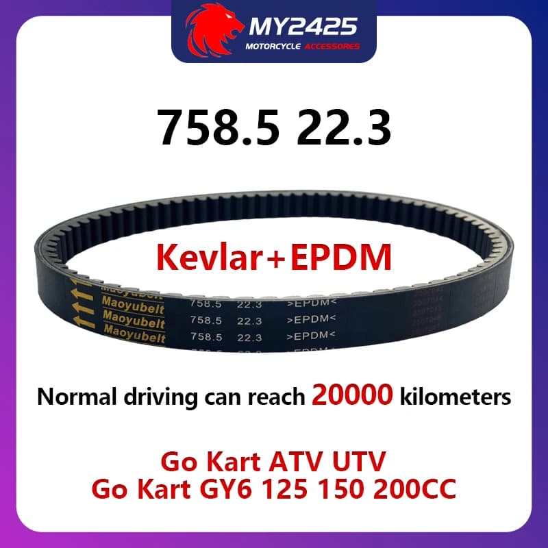 758.5/22.3/30 Cintura in pelle per Go Kart ATV UTV Go Kart GY6 125 150 200CC Scooter Taotao Loncin 758.5 22.3 30