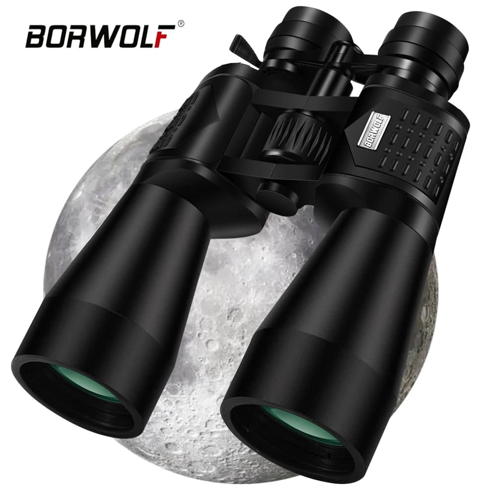 BORWOLF 15-450X60 Binocolo Telescopio HD Luce Visione notturna Bak4 Prisma Zoom professionale Potente per la caccia Birdwatching