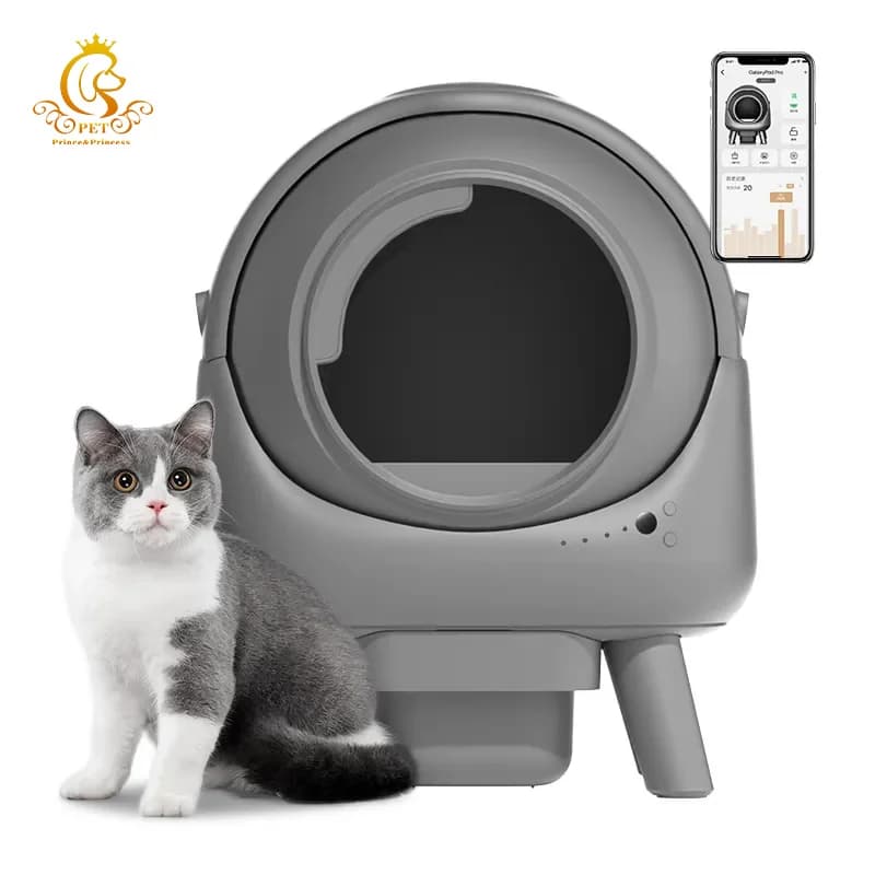 EUR PET Grande spazio Intelligente a prova di spruzzi Robot completamente automatico Toilette autopulente per lettiera per gatti con telecomando app