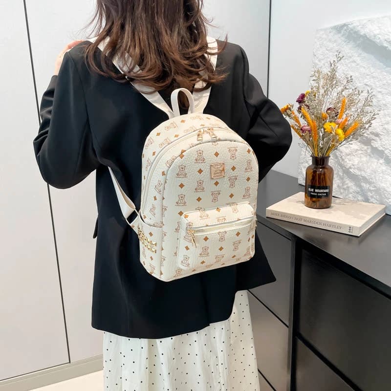 Zaino multifunzione da donna nuovo Borsa da scuola casual per ragazze Borsa a tracolla da viaggio con tracolla staccabile alla moda
