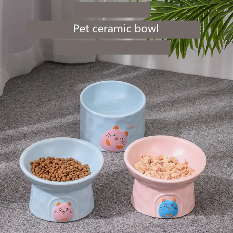 Ciotole Antiscivolo per Gatti, Ciotola in Ceramica per Cani, Contenitore per Cibo e Acqua per Cuccioli, Gatti e Animali, Accessori per Animali Domestici