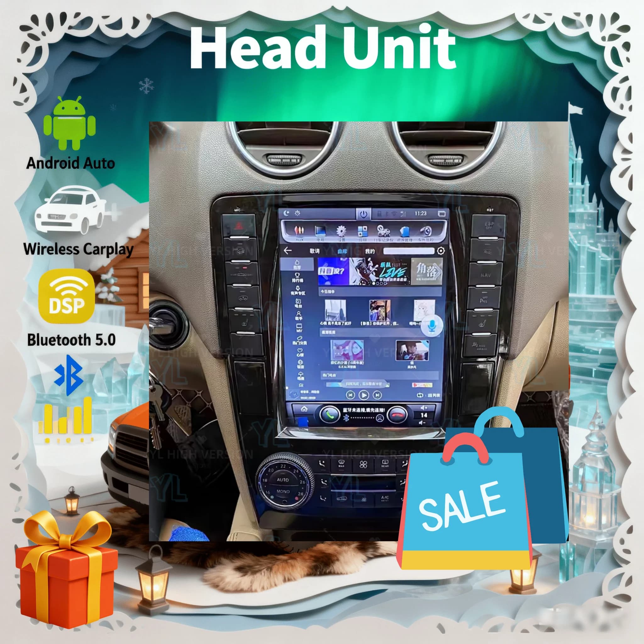RC For Mercedes-Benz GL ML W164 X164 2005 - 2011 Android 13 Car Radio Auto Multimedia Video Player GPS Wireless Carplay BT 5.0