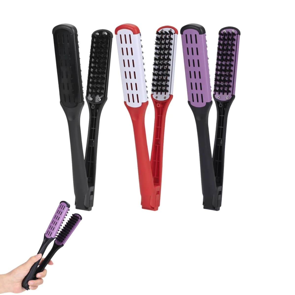 V-shaped hair comb - Antistatic styling tool, high temperature resistant for natural curls and long and smooth hair