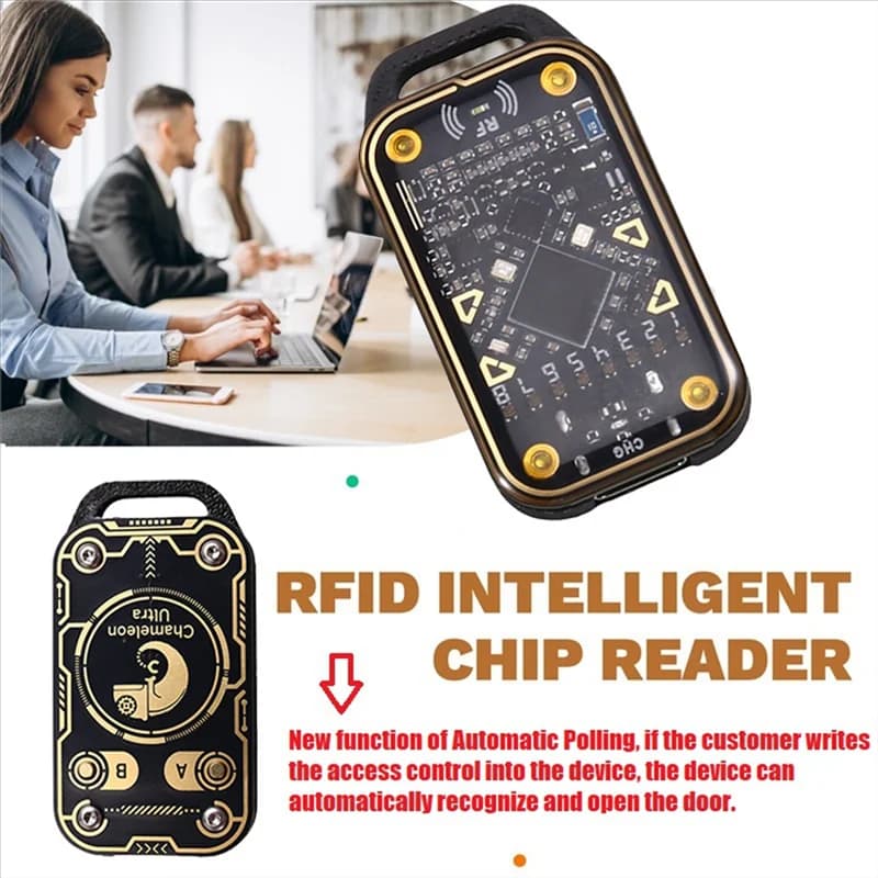 B24B Chameleon Ultra RFID Smart Chip Reader + 2XUID Portachiavi Smart Card Emulatore NFC Duplicatore 125K 13.56Mhz ID IC Card Decodifica