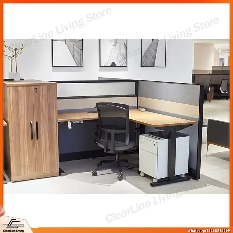Scrivania da Gaming a L con Altezza Regolabile Elettricamente, Doppio Motore, Scrivania per Computer Sit-Stand per Setup Esports con Design ad Angolo