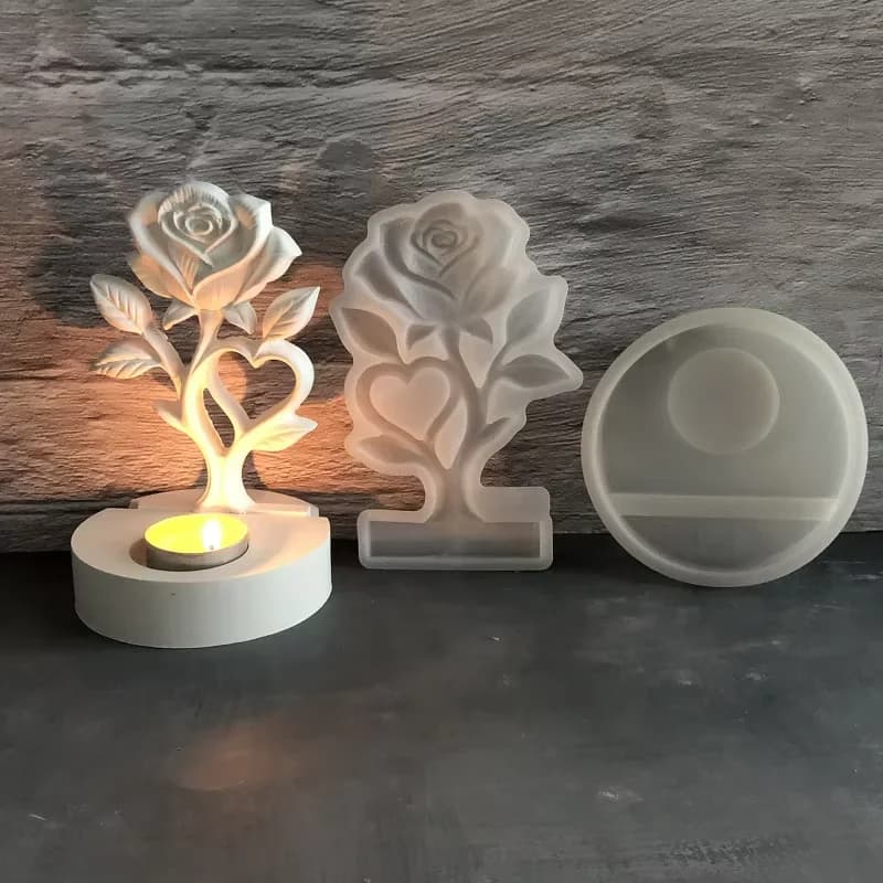New Set 2026: Silicone Print for Heart and Pink Shape Table Decorations, for Fai-da-Te Wallet in Cement and Gesso