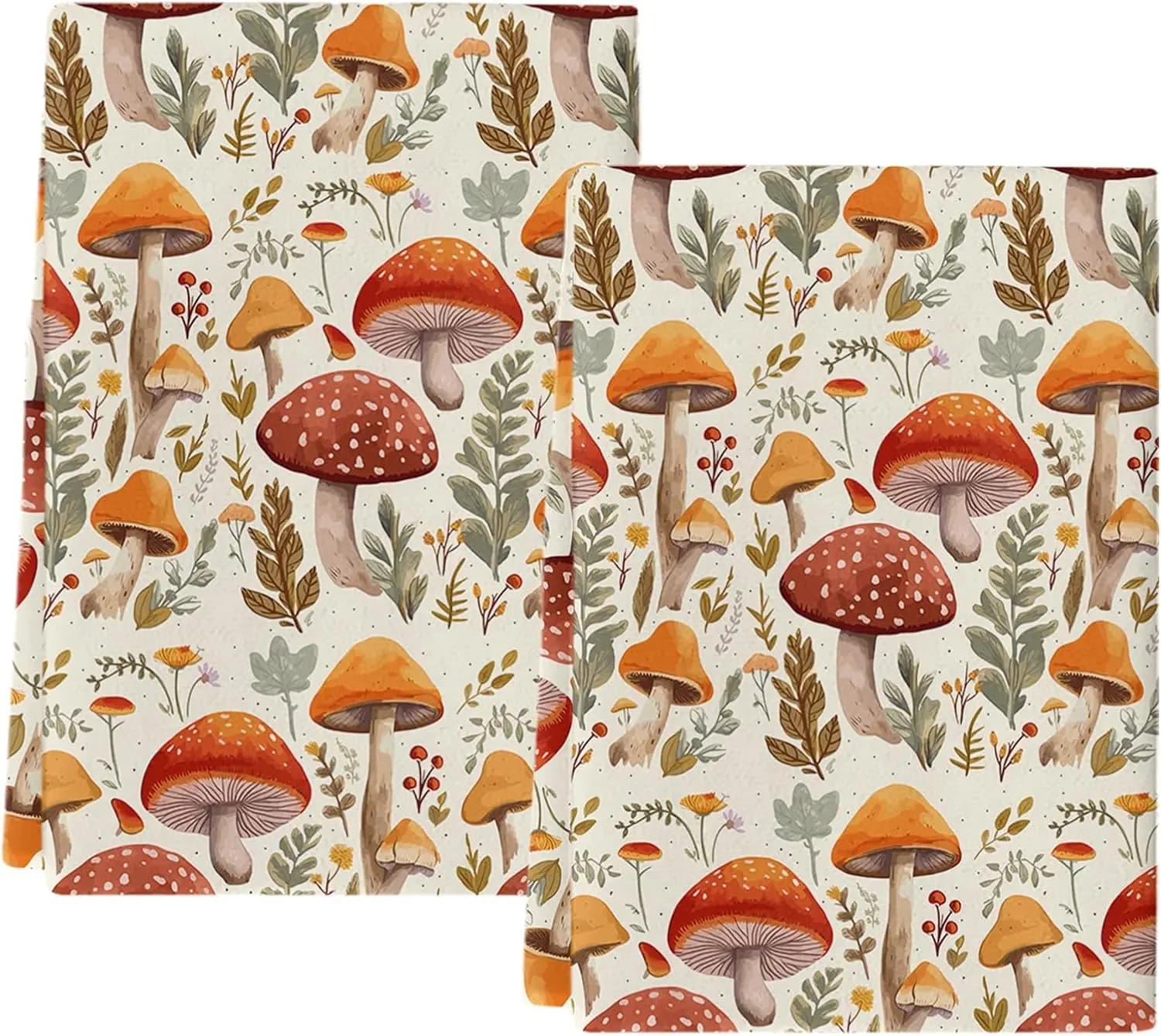 Raccolto autunnale Funghi Asciugamani da cucina Prodotti per la pulizia Barra assorbente Strofinacci per le mani Asciugamani per il bagno Decorazioni per la casa
