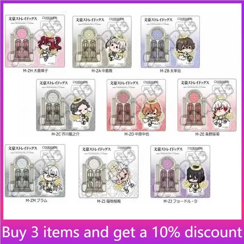 Bungo Dogs Angel ver. Statuetta Acrilica di Dazai Osamu e Atsushi Nakajima, Figurina di Chuuya Nakahara, Giocattoli da Collezione