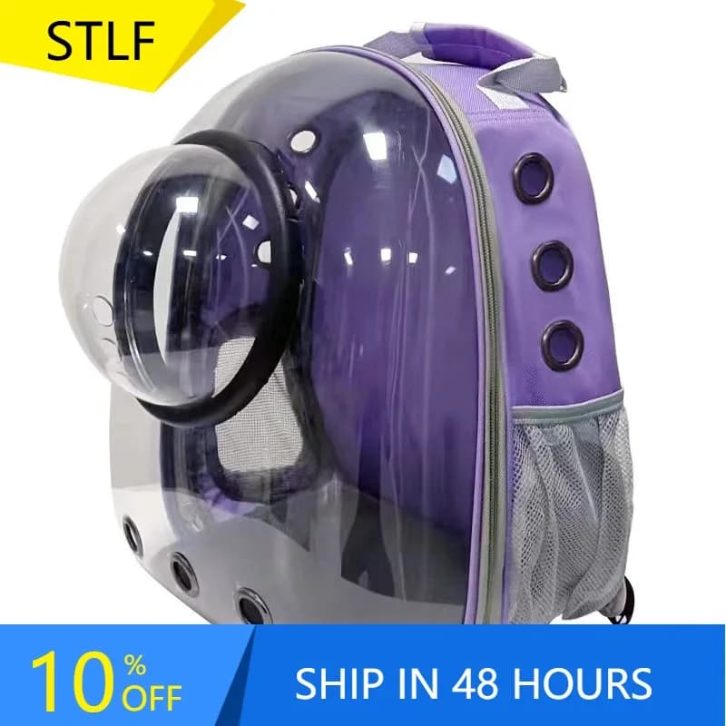 STLFAll'ingrosso Trasparente Ventilare Trasparente Gatto Bubble Zaino Pet Travel Carrier per Gatti e Cani