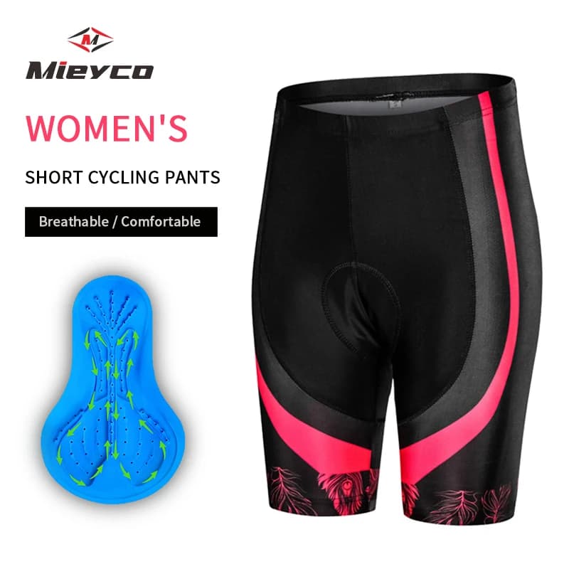 Women's 3D Padded Cycling Shorts Quick Dry MTB Bike Shorts Breathable Bicycle Riding Tights Mountain Bike Pants Sportswear