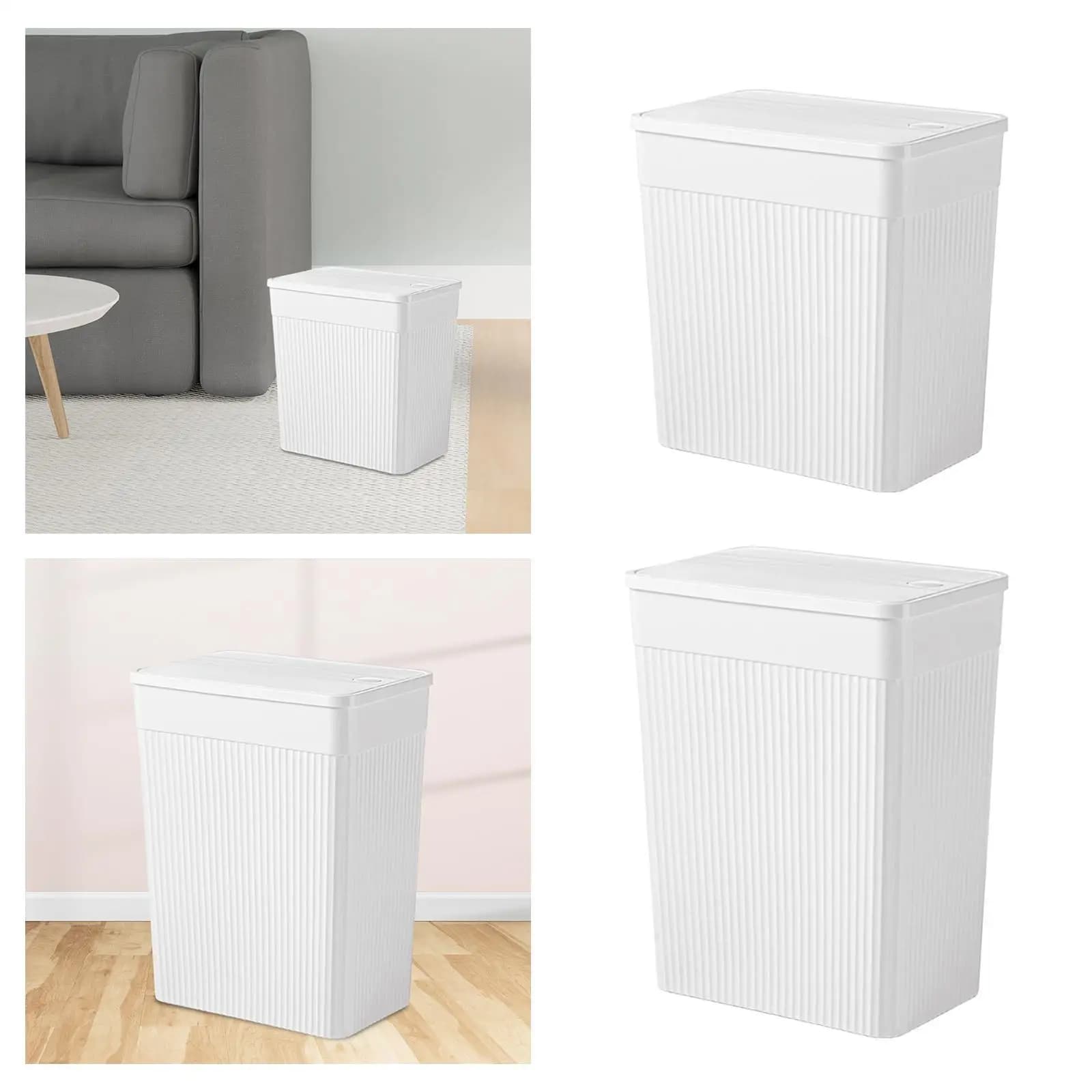 Cestino con Coperchio Moderno per Raccolta Differenziata, Piccolo Contenitore per Rifiuti per Camera da Letto, Dormitorio, Soggiorno, Bagno, Casa, Ufficio