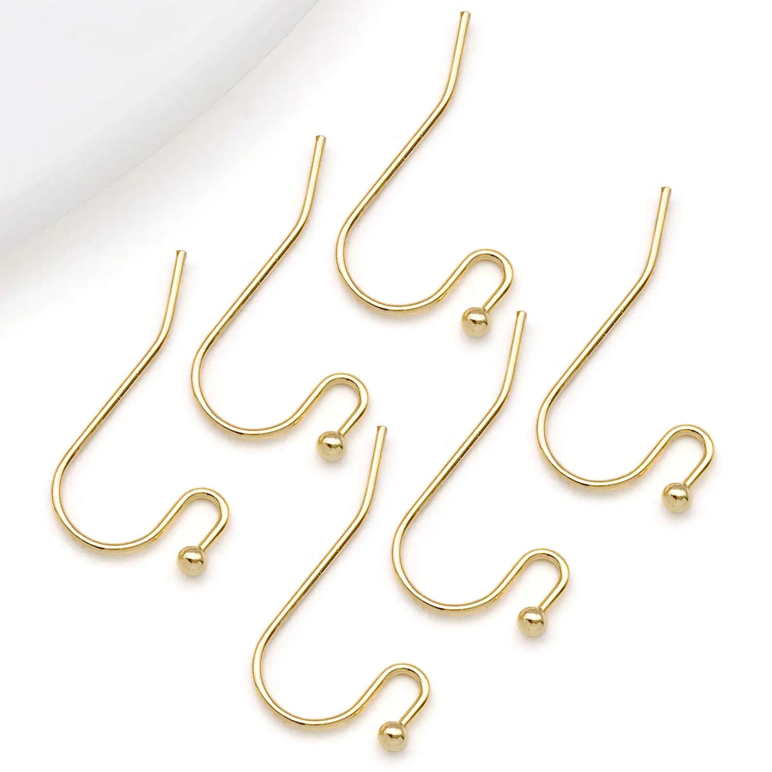 50 pcs 12*21mm 18 K Royal Brass Plated French Gold Chain Hooks for Bracelet FAI DA TEX Necklace Earrings Creation of Jewelry Accessories