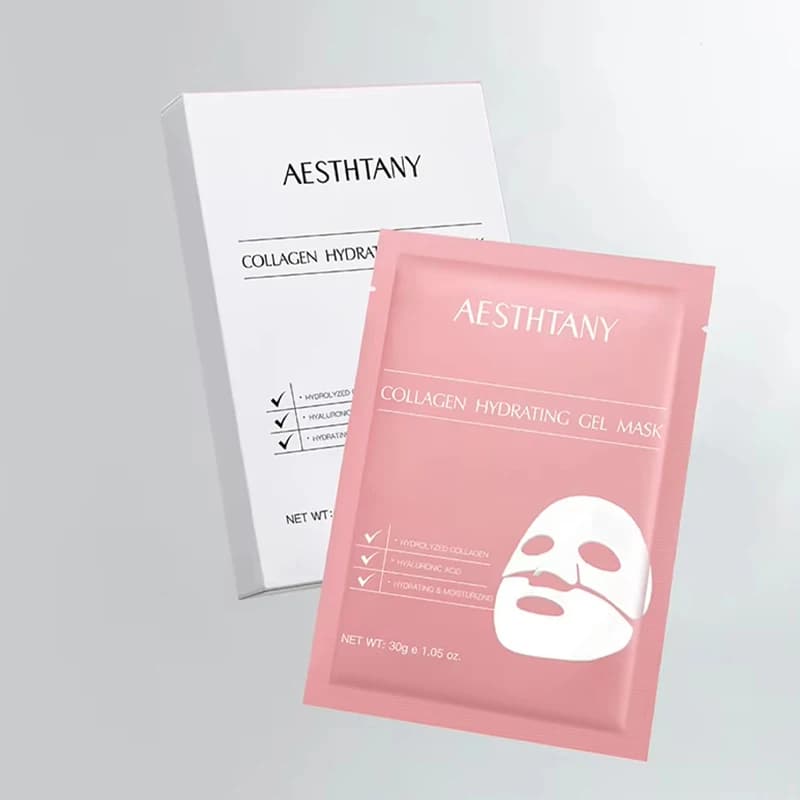 New Gel Mask Moisturizing Collagen Aesthtany 25ml*10pz Lenitiva, Rimpolpante, Repairer and Hydrating Deep For All Skin Types