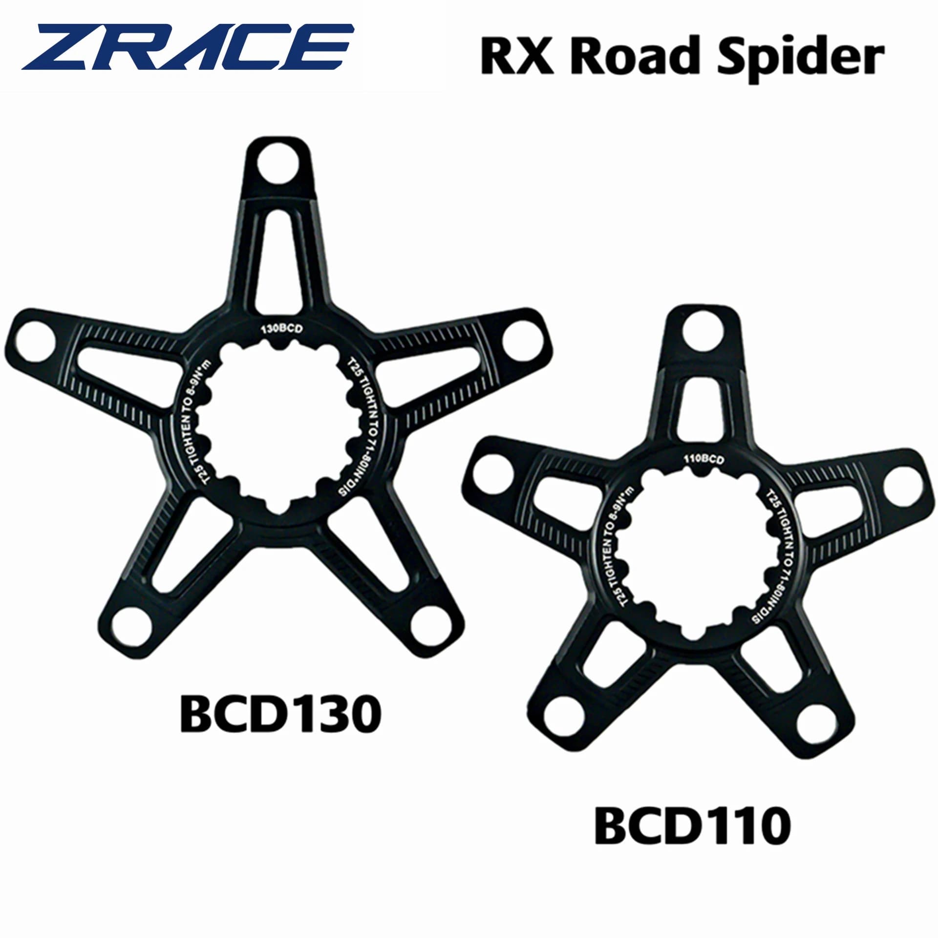 ZRACE RX Road Direct Mount Spider per pedivella a vite SRAM 3, piattini a 5 bulloni BCD110 / BCD130
