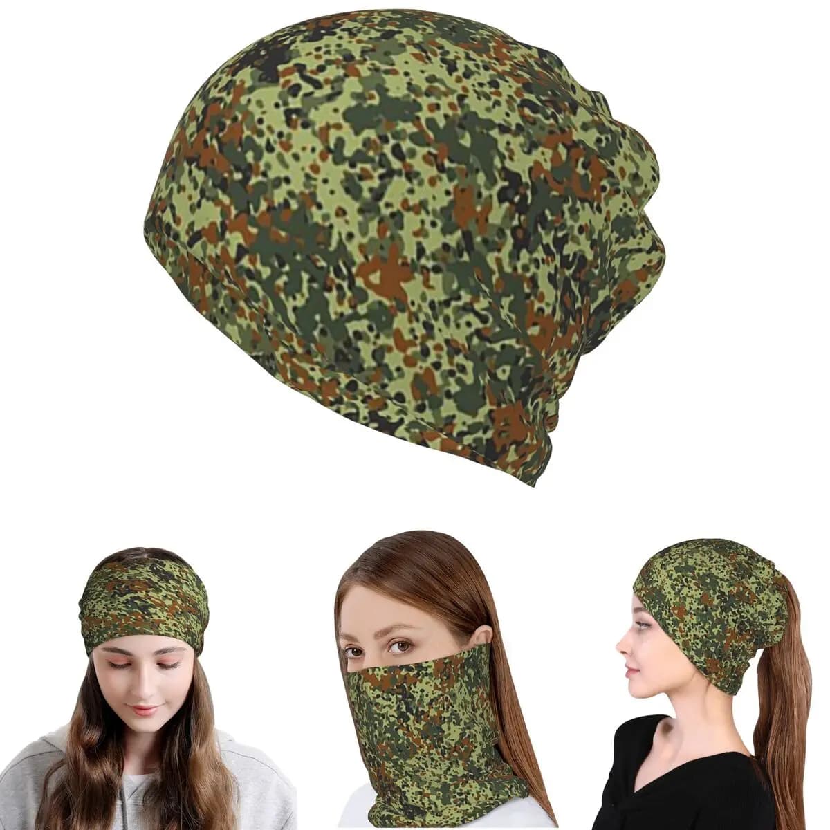 Bandana mimetica militare tedesca Splintertarn della Seconda Guerra Mondiale, copricollo, maschera, sciarpa, fascia per la testa, berretto per adulti, lavabile