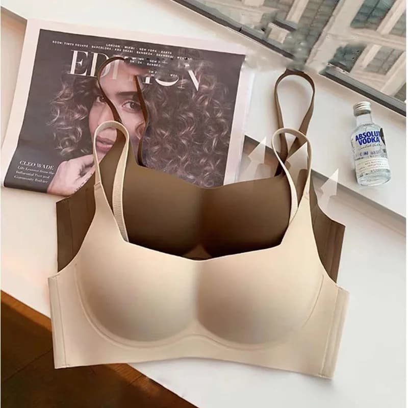 Intimo nudo a forma di nuvola senza cuciture Reggiseno push-up per seno piccolo da donna con supporto morbido e reggiseno che riduce il seno senza fili