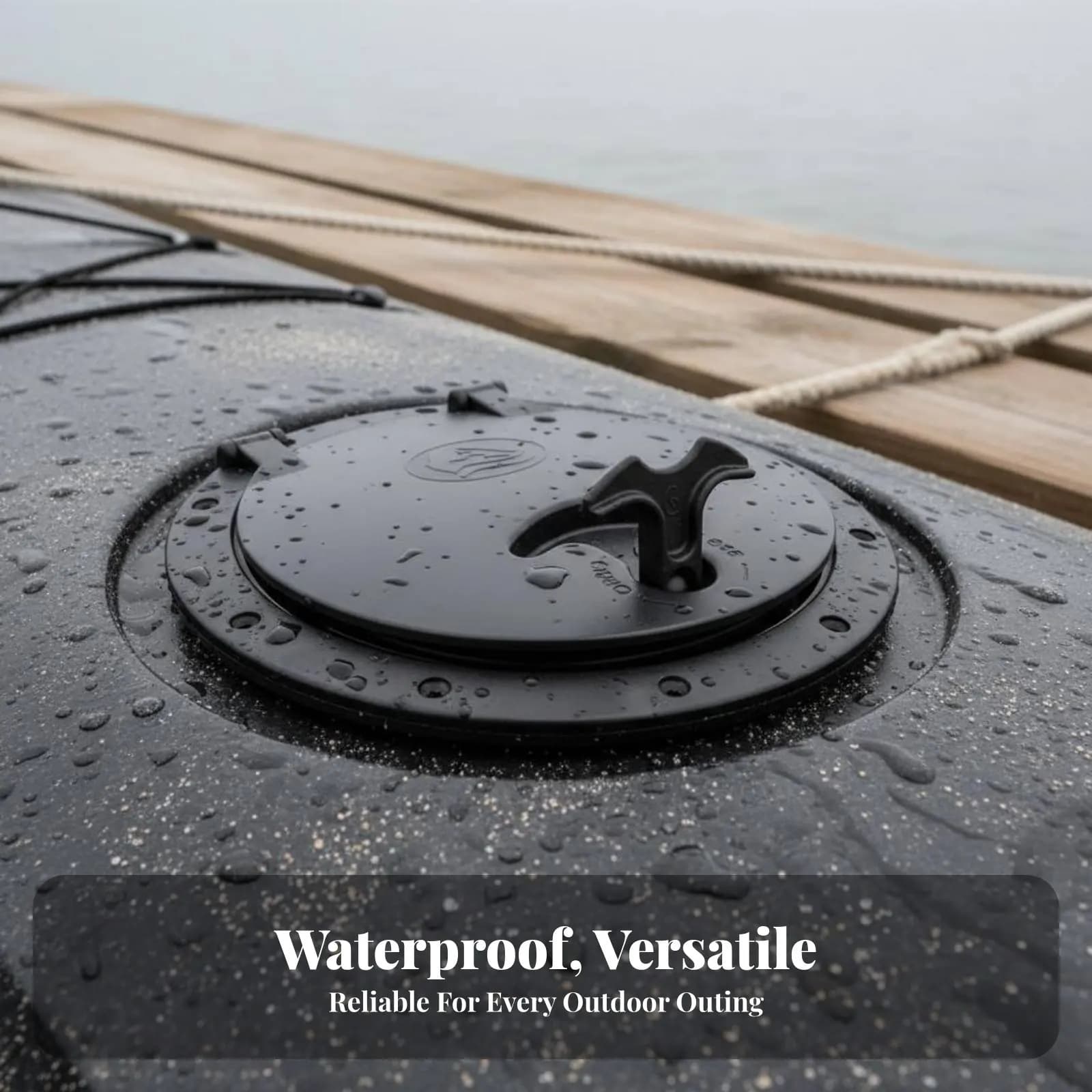 Copertura Impermeabile per Kayak, Copertura per Barca a Remi Rotonda, Kit Piastra di Accesso Robusta per Attrezzature Acquatiche