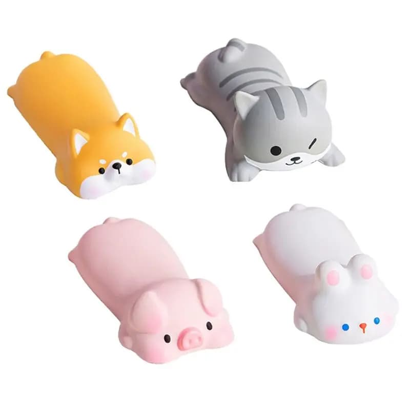 Tappetino per mouse ergonomico con poggiapolsi Kawaii A32Z-4 pezzi per uso in ufficio e giochi - Supporto per braccio in memory foam a lenta crescita