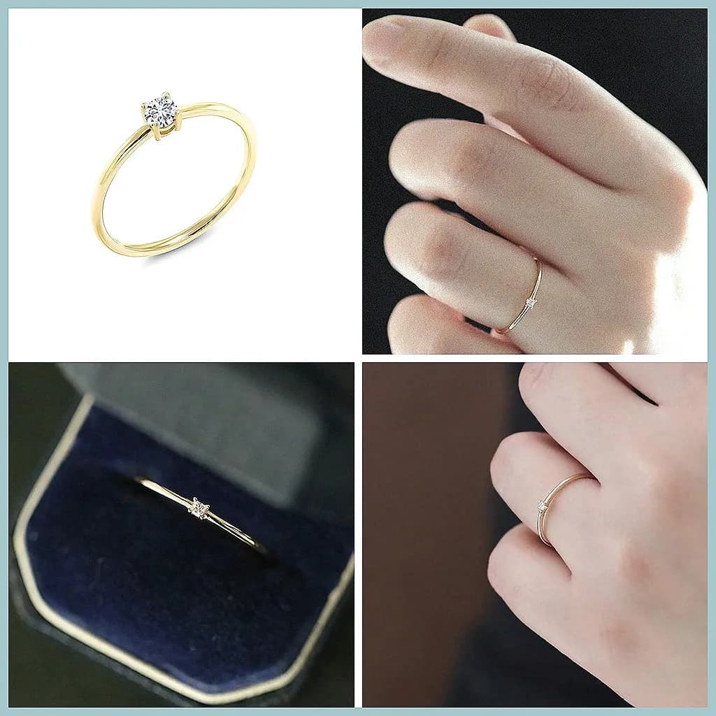Anello Geometrico Minimalista Regolabile, Gioiello da Mano di Lusso Leggero e Versatile