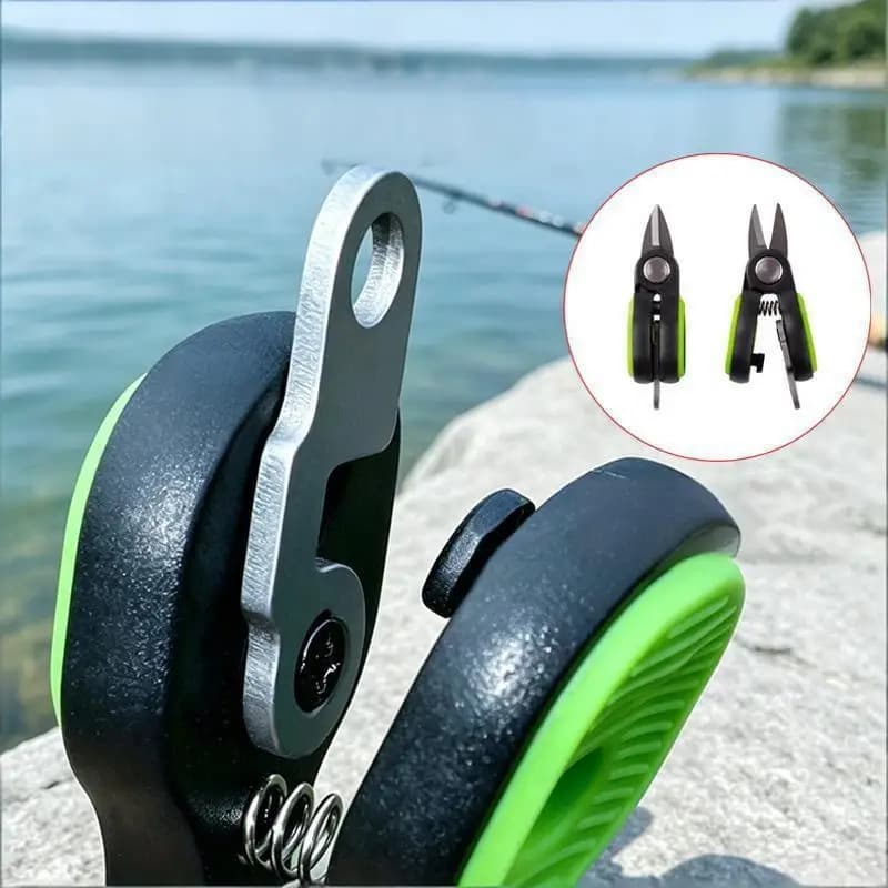MINI Fishing Scissors Portable, Stainless Steel Lure Scissors Serrated Blade, for Fishing Line & PE Line